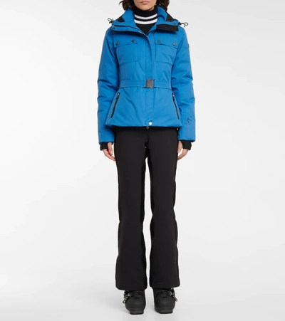 Erin Snow + Net Sustain Diana Hooded Belted Recycled Ski Jacket In Campus