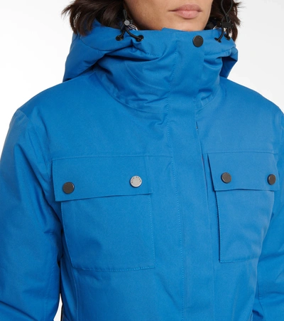 Erin Snow + Net Sustain Diana Hooded Belted Recycled Ski Jacket In Campus