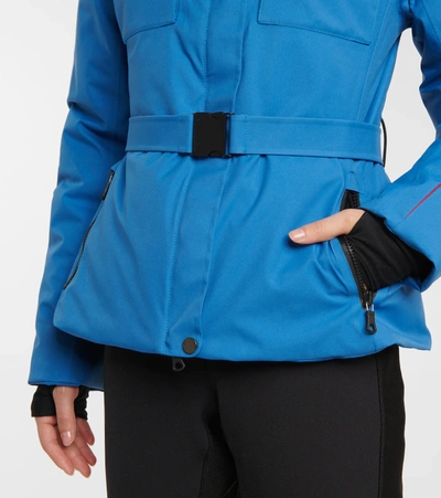 Erin Snow + Net Sustain Diana Hooded Belted Recycled Ski Jacket In Campus