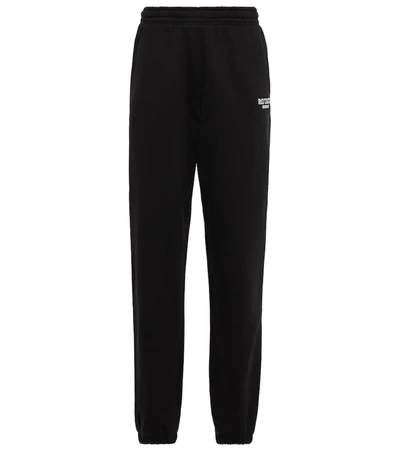 Rotate Birger Christensen + Net Sustain Mimi Embroidered Organic Cotton-jersey Tapered Track Pants In Black