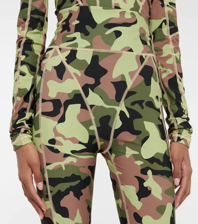 Rotate Birger Christensen Rotate Sunday Camouflage Printed Stretched Leggings In Olivine Comb
