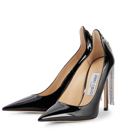 Shop Jimmy Choo Spruce 110 Patent Leather Pumps In Black