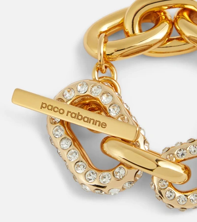 Shop Paco Rabanne Xl Link Embellished Chain Necklace In Gold