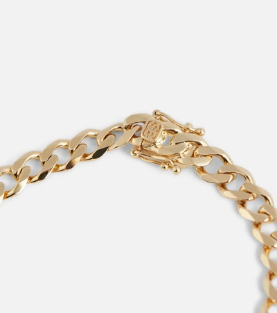 Shop Sydney Evan Id Bar 14kt Gold Chain Bracelet With Diamonds In Yellow Gold/multi