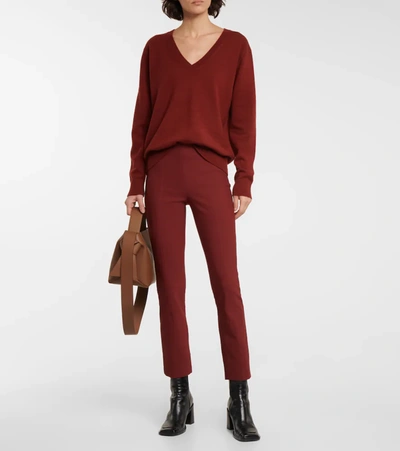 Shop Vince V-neck Cashmere Sweater In Currant