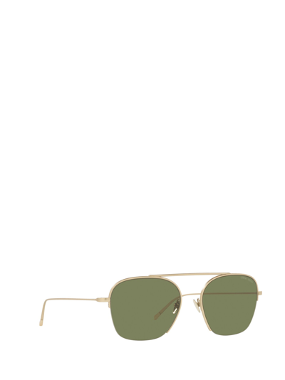 Shop Giorgio Armani Sunglasses In Matte Pale Gold