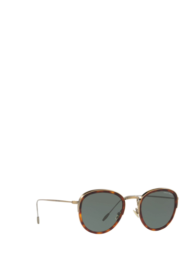 Shop Giorgio Armani Sunglasses In Brushed Pale Gold