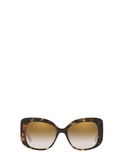 Shop Giorgio Armani Sunglasses In Yellow Tortoise