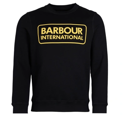 Shop Barbour International Large Logo Sweatshirt In Black