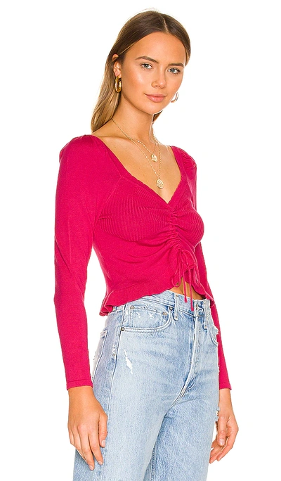 Shop Bcbgeneration Long Sleeve Sweater In Fuchsia