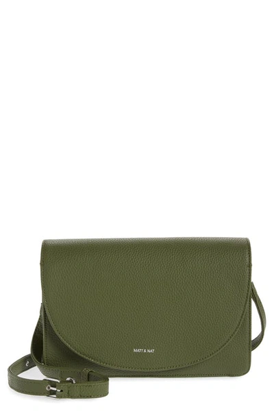 Shop Matt & Nat Purity Sofi Water Resistant Vegan Leather Crossbody Bag In Meadow