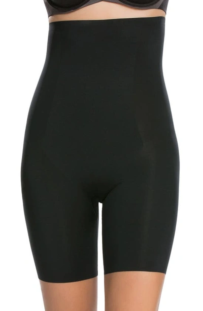 Shop Spanx Thinstincts® High Waist Mid-thigh Shorts In Very Black