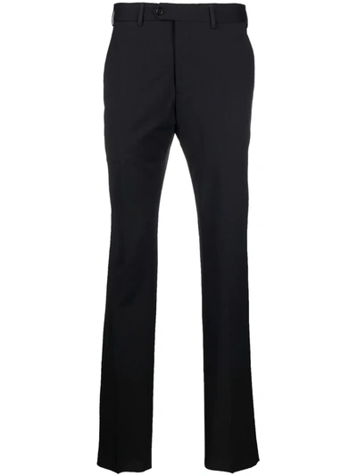 Shop Armani Collezioni Straight-leg Tailored Trousers In Schwarz