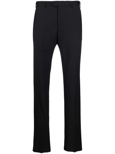 Shop Armani Collezioni Straight-leg Tailored Trousers In Schwarz