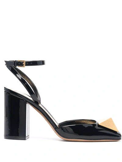 Shop Valentino One Stud 90mm Patent-leather Pumps In Black