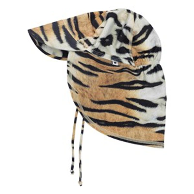 Shop Molo Tiger Stripes Nando Uv-hat In Brown
