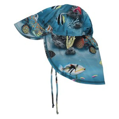 Shop Molo Ocean Living Nando Uv-hat In Blue