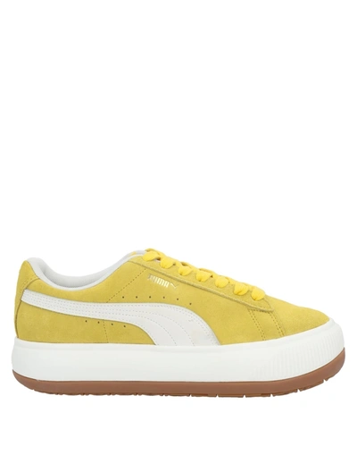 Shop Puma Suede Mayu Up Woman Sneakers Yellow Size 10 Cowhide