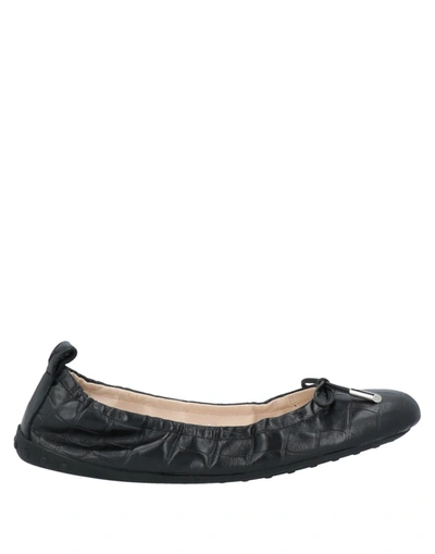 Shop Tod's Woman Ballet Flats Black Size 6.5 Soft Leather