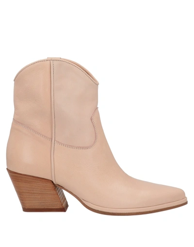 Shop Lemaré Woman Ankle Boots Blush Size 6 Leather In Pink
