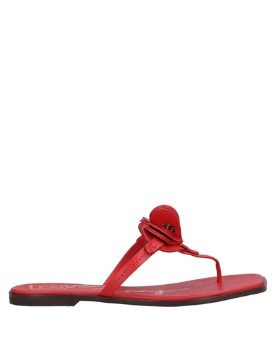 Shop Tory Burch Woman Thong Sandal Red Size 5.5 Soft Leather