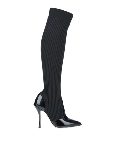 Shop Dolce & Gabbana Knee Boots In Black
