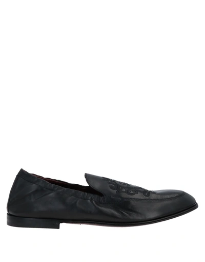 Shop Dolce & Gabbana Man Loafers Black Size 6 Calfskin