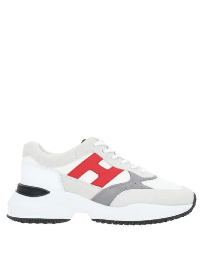 Shop Hogan Man Sneakers White Size 7 Textile Fibers, Soft Leather