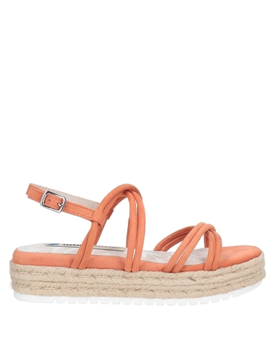 Shop Mtng Woman Espadrilles Apricot Size 7 Textile Fibers In Orange