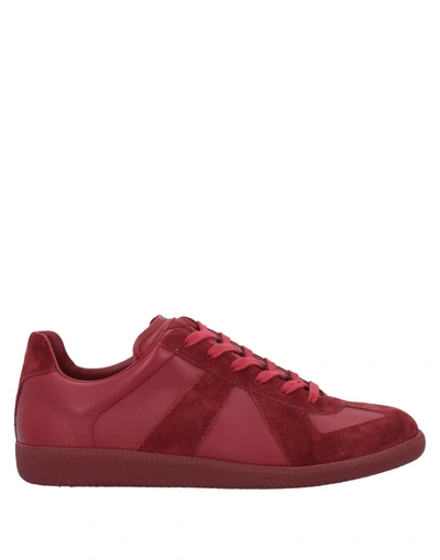 Shop Maison Margiela Man Sneakers Brick Red Size 9 Soft Leather