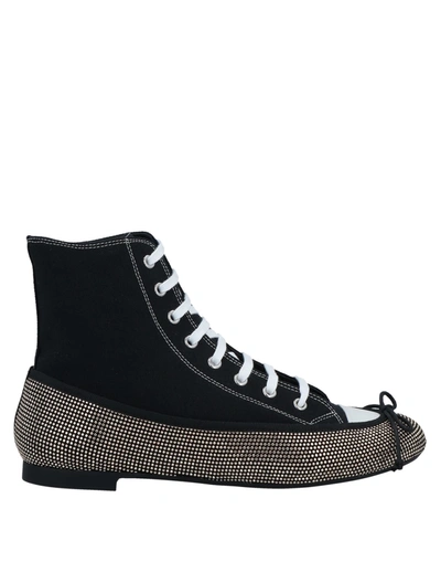 Shop Marco De Vincenzo Woman Ankle Boots Black Size 8.5 Textile Fibers