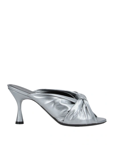 Shop Balenciaga Sandals In Silver