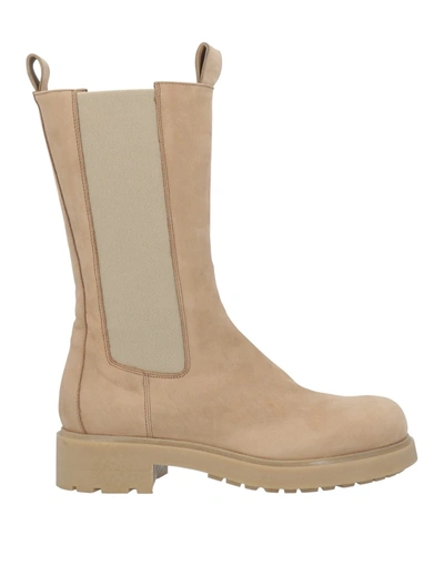 Shop Elena Iachi Woman Boot Sand Size 7 Soft Leather In Beige