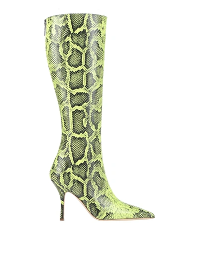 Paris Texas Knee Boots In Yellow