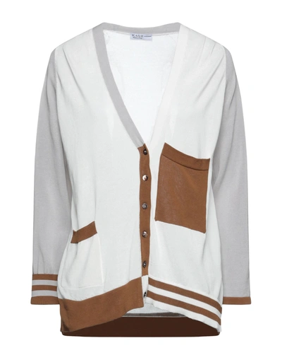 Shop Kash Woman Cardigan White Size 8 Cotton