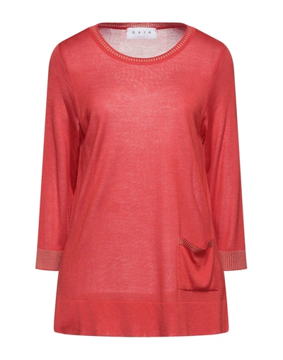 Shop Gaia Life Woman Sweater Red Size 10 Viscose, Acrylic