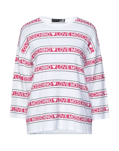 Shop Love Moschino Woman Sweater White Size 4 Viscose, Polyester