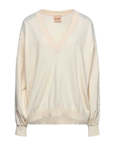 Shop Nude Woman Sweater Beige Size 8 Cotton, Polyamide