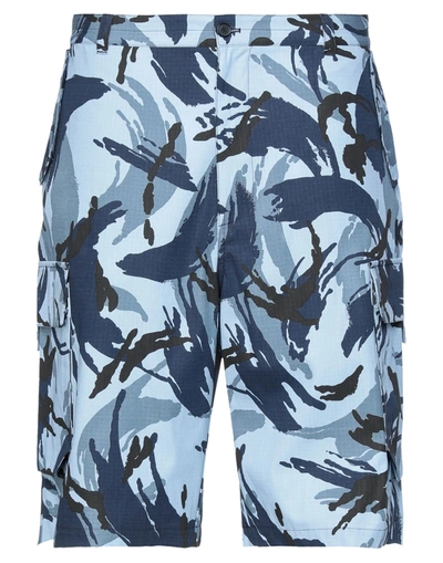 Kenzo Men's High-rise Camo Cargo Shorts In Blue