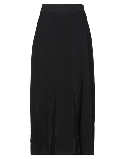 Shop Ottod'ame Midi Skirts In Black