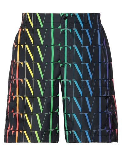Shop Valentino Garavani Man Shorts & Bermuda Shorts Black Size 34 Polyamide
