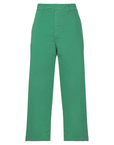Shop Department 5 Woman Pants Green Size 26 Cotton, Elastane
