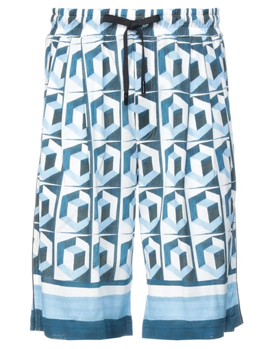 Dolce & Gabbana Man Shorts & Bermuda Shorts Blue Size 34 Cotton In Blue