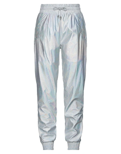 Shop Frankie Morello Pants In Silver