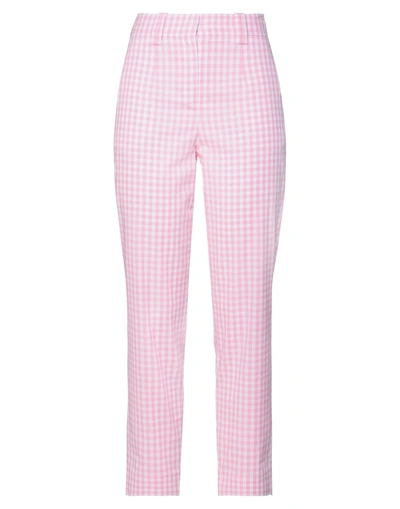 Shop Balmain Woman Pants Pink Size 8 Cotton