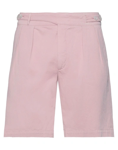 Shop Ermenegildo Zegna Zegna Man Shorts & Bermuda Shorts Pastel Pink Size 36 Cotton, Silk, Elastane