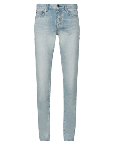 Shop Saint Laurent Woman Jeans Blue Size 28 Cotton, Elastane