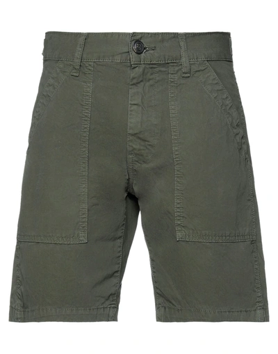 Shop Roy Rogers Roÿ Roger's Man Shorts & Bermuda Shorts Military Green Size 40 Cotton