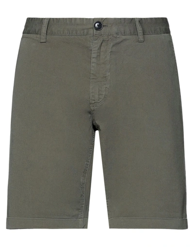 Shop Sun 68 Man Shorts & Bermuda Shorts Military Green Size 31 Cotton, Elastane