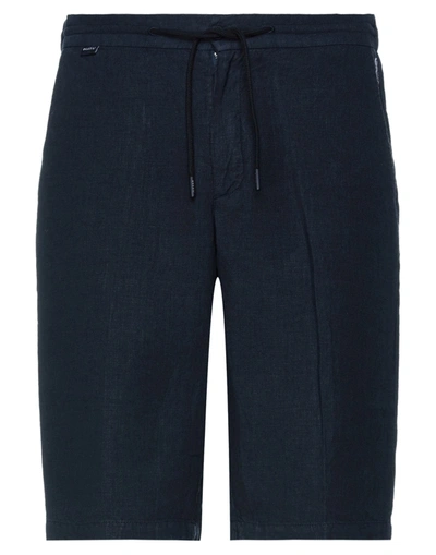 Shop 04651/a Trip In A Bag Man Shorts & Bermuda Shorts Midnight Blue Size S Linen